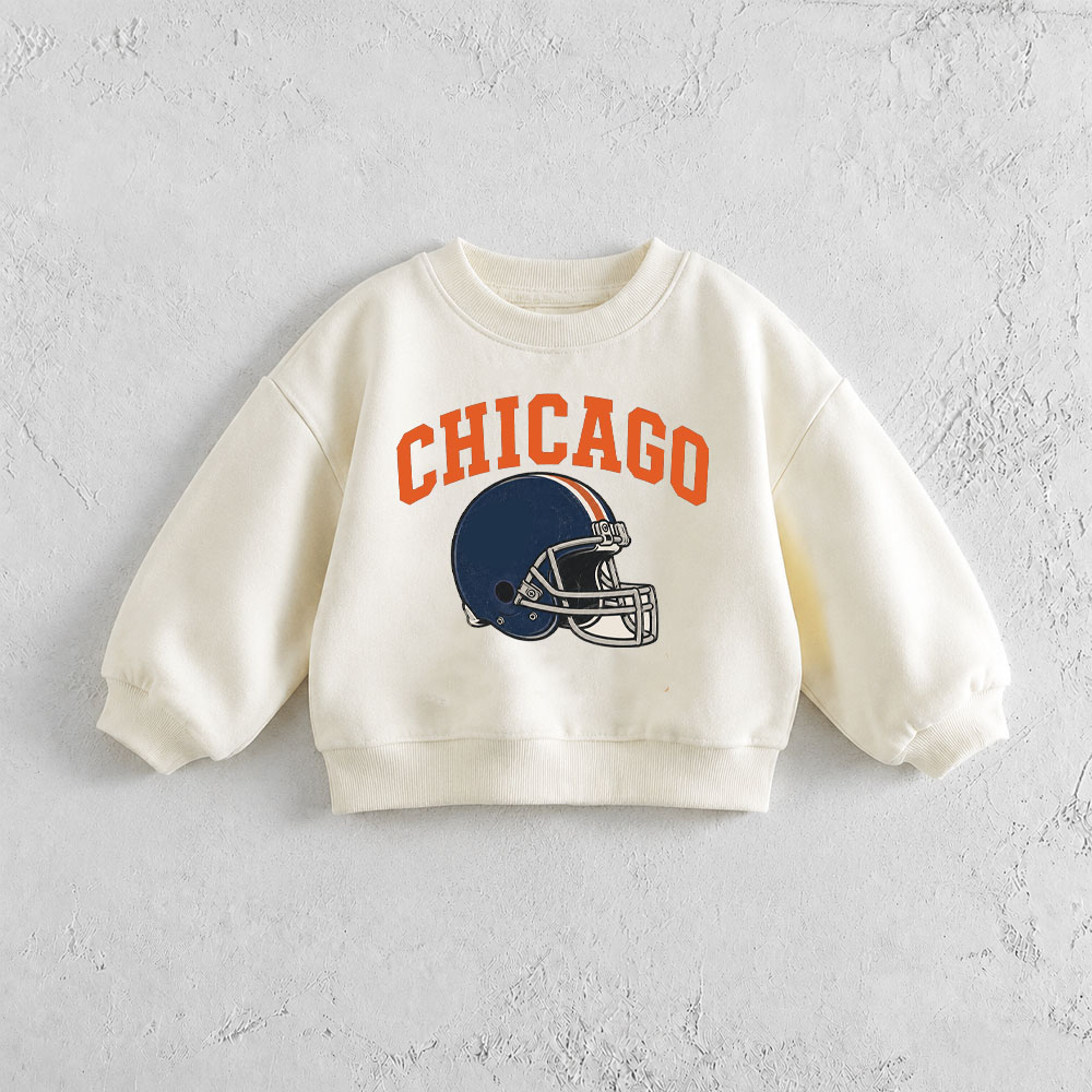 CHICAGO Baby & Kids Football Pattern Sweatshirt