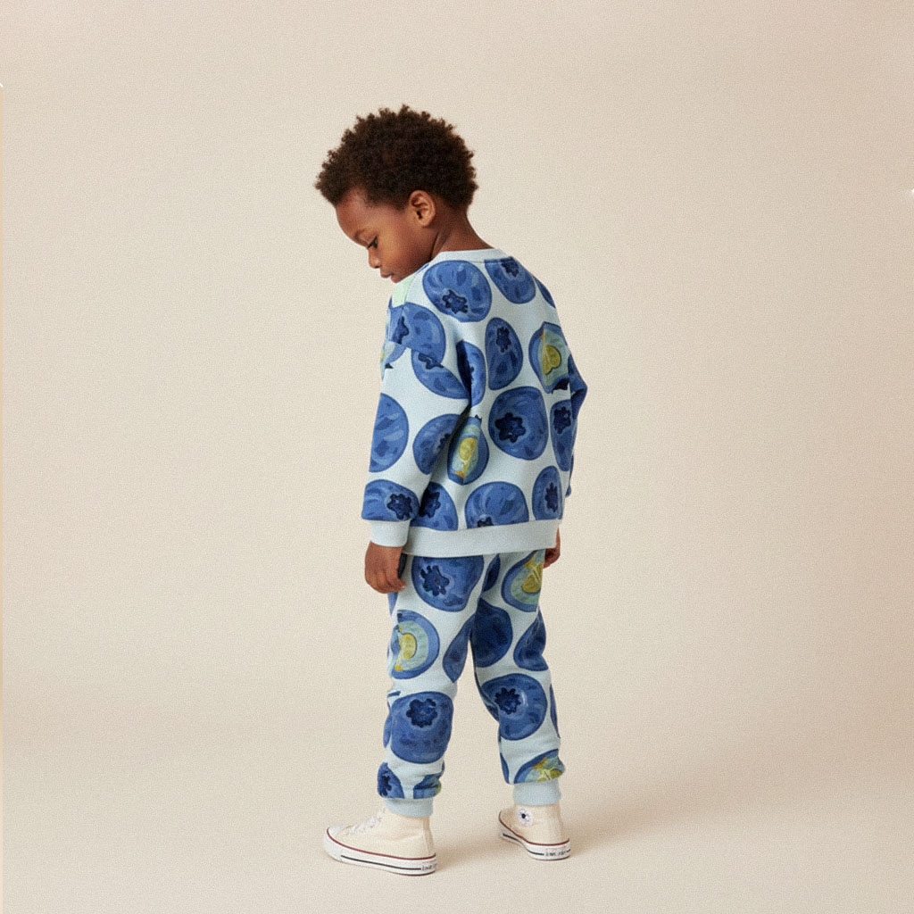 Baby Toddler Blueberry Pattern 2-Piece Set