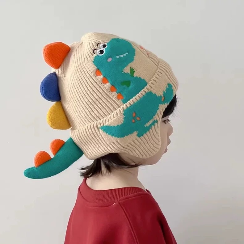 Baby Dinosaur Ear and Neck Protection Beanie