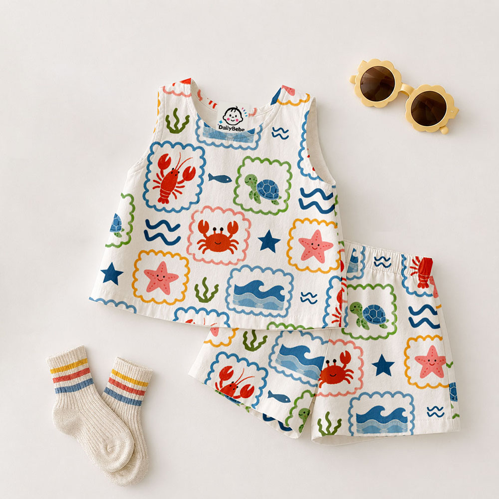 Baby & Kids Lobster Crab Sea Turtle Tank and Shorts Set