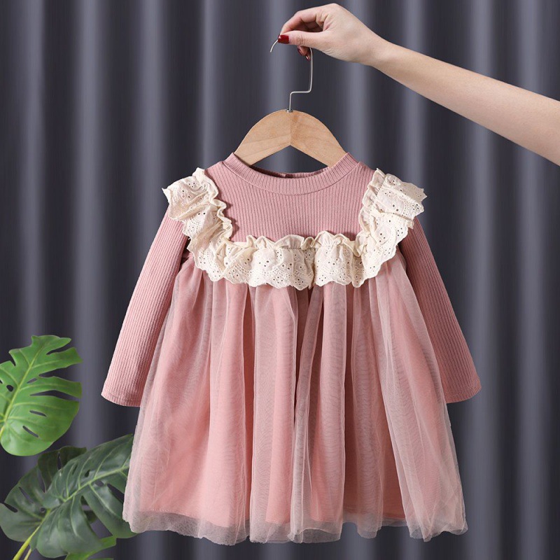 Baby Red Bow Tie Embroidered Dress