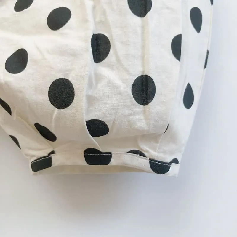 Toddler Vintage Dots Linen Apricot Shorts