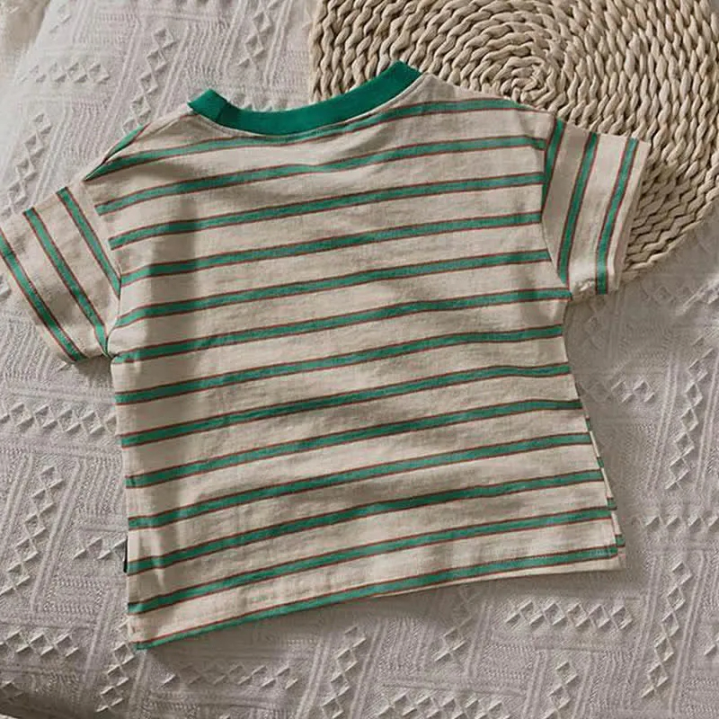 Toddler Contrast Color Stripe T-Shirt