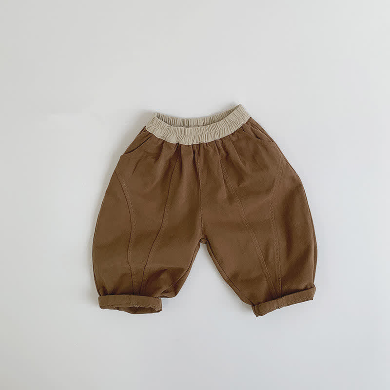 Toddler Color Block Design Loose Pants