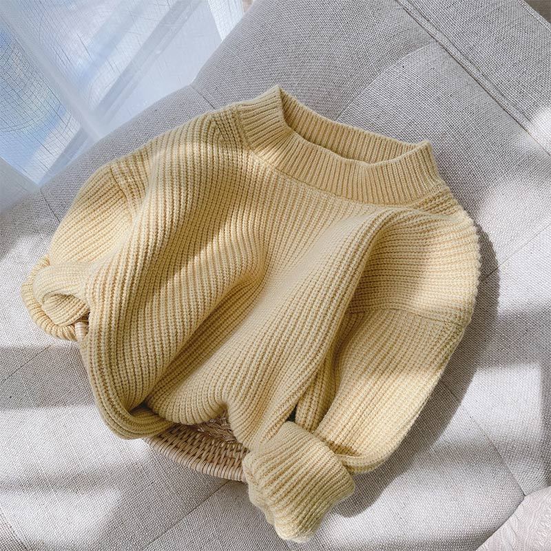 Baby Toddler Solid Color Loose Sweater