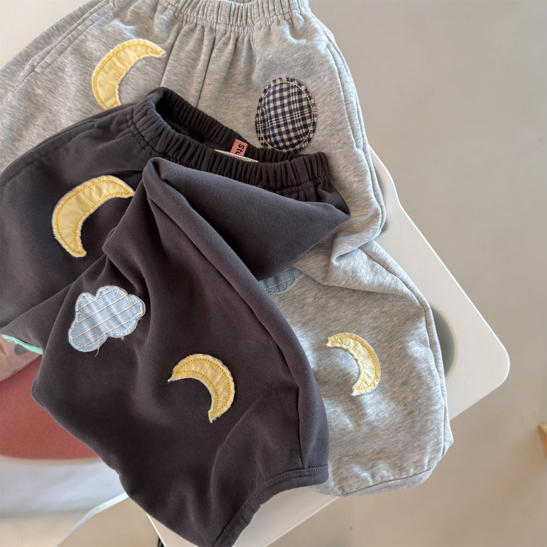 Kids Moon Plaid Casual Pants