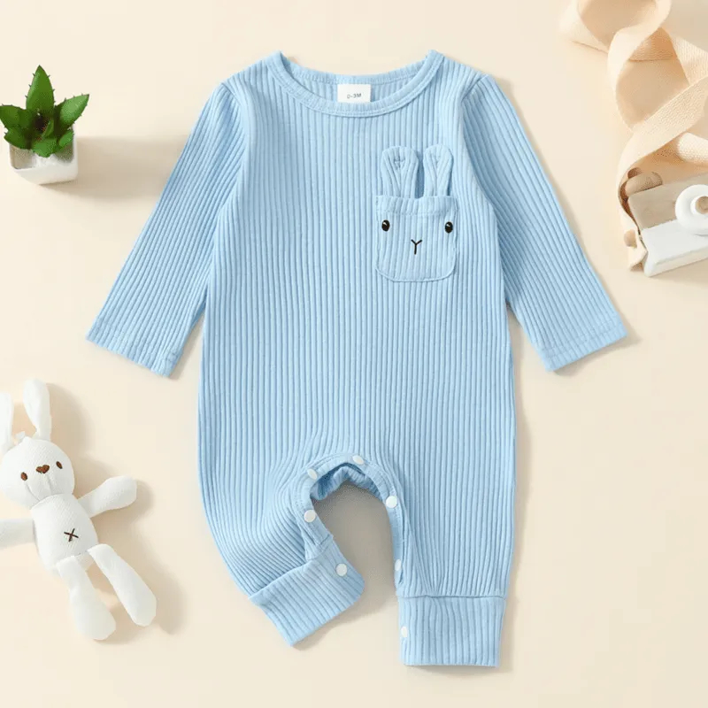 Baby Rabbit Pocket Pit Strip Romper