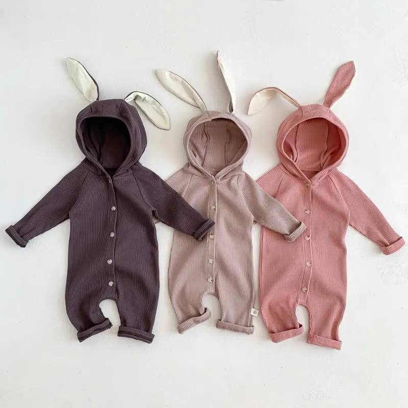Baby Rabbit Ear Hooded Romper