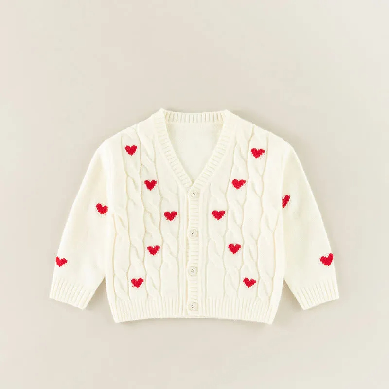 Kid Heart Shaped Christmas Sweater