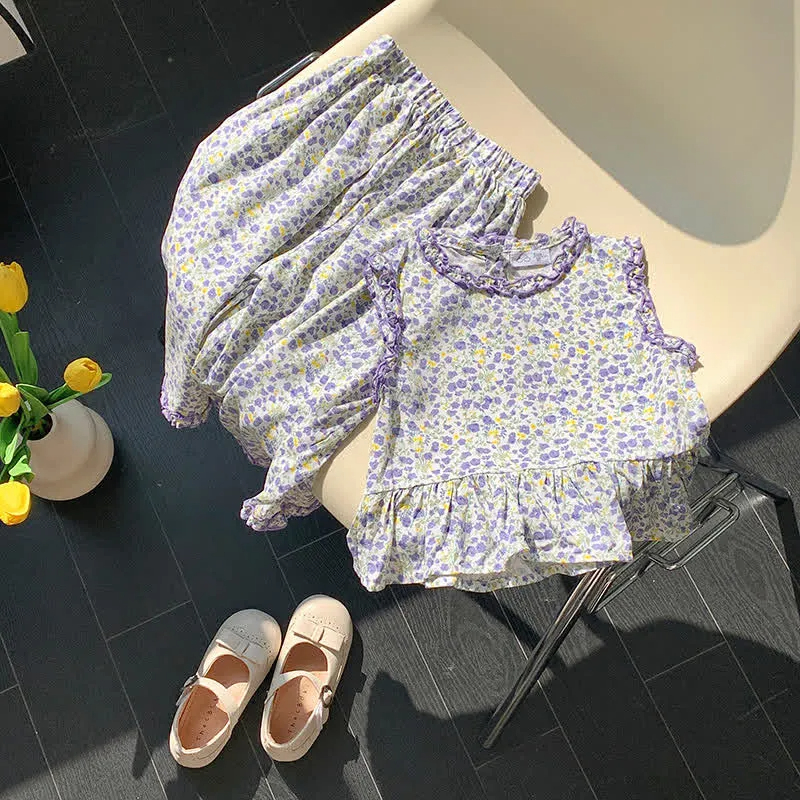 Toddler 2-Piece Loose Flower Sleeveless Set