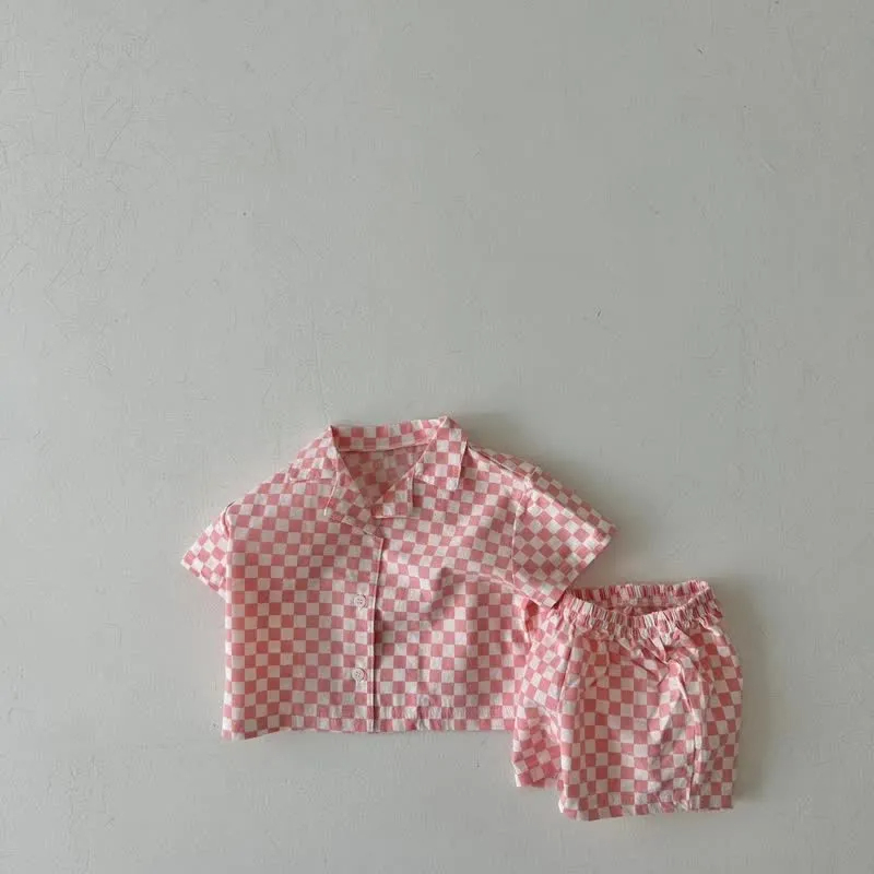 Baby Toddler 2-Piece Plaid Polo Casual Set