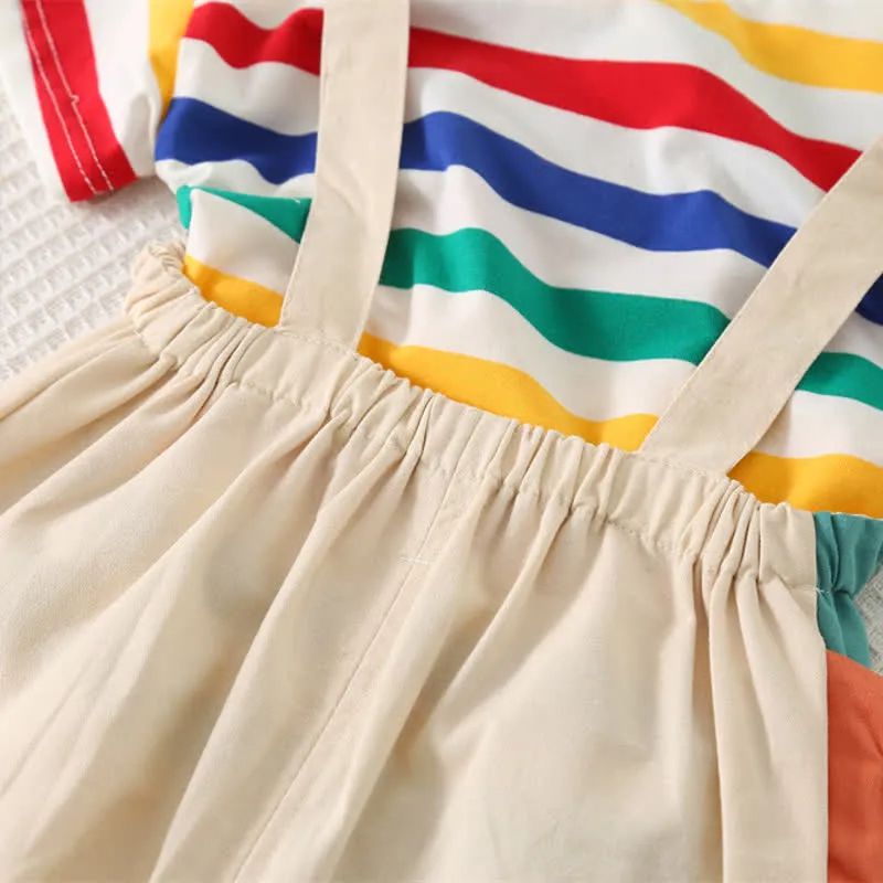 Baby 2-Piece Multicolor Striped Dinosaur Set