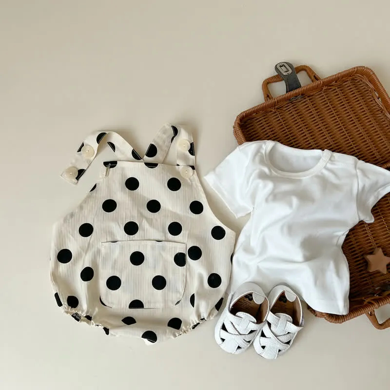 Baby Polka Dot Pocket Overalls