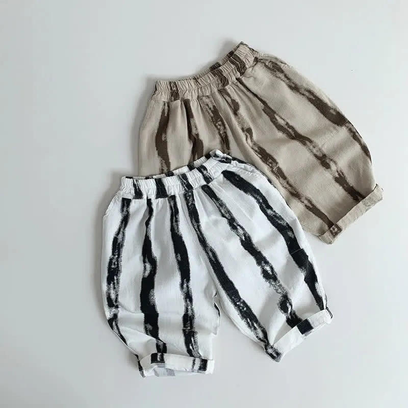 Kid Boy Fashion Design Vertical Striped Pants