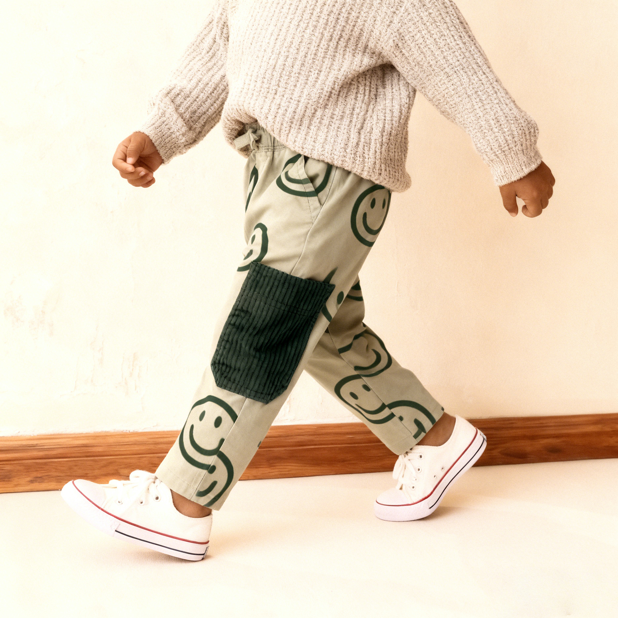 Baby & Kids Smiley Contrasting Pants