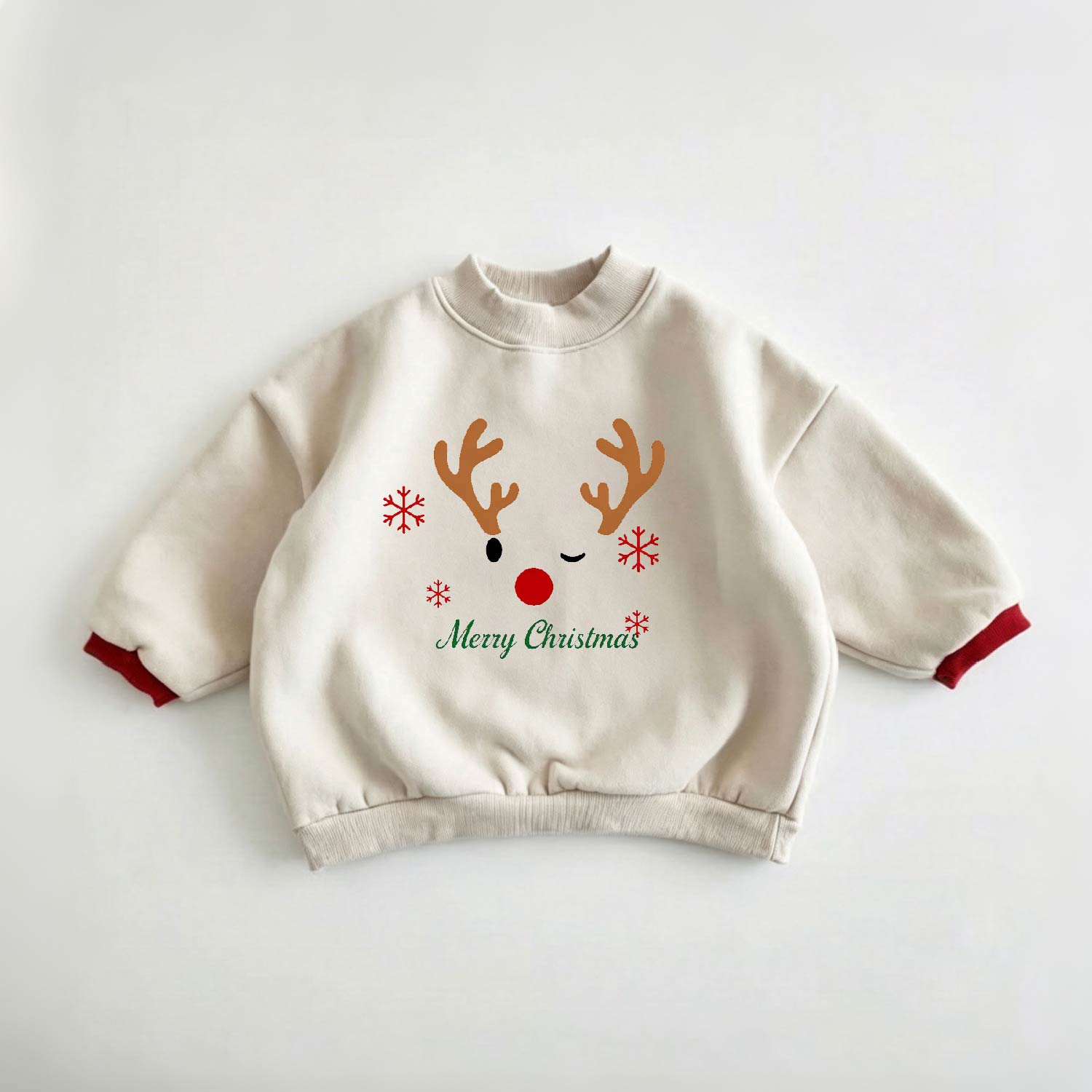 DailyBebe MERRY CHRISMAS Baby Toddler Reindeer Sweatshirt