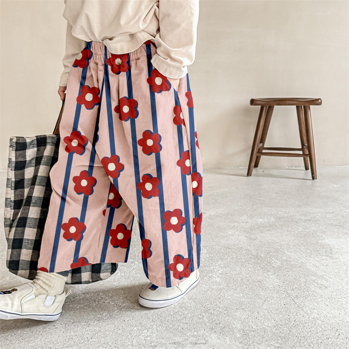 Baby & Kids Flroals Stripe Pattern Pants