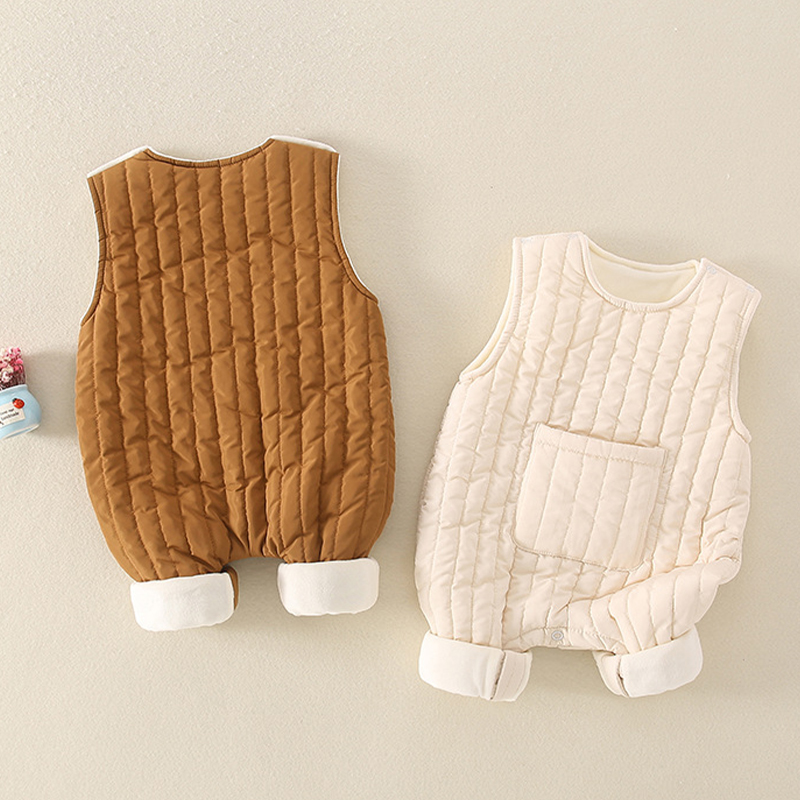 Baby Bear Doll Quilted Rompers