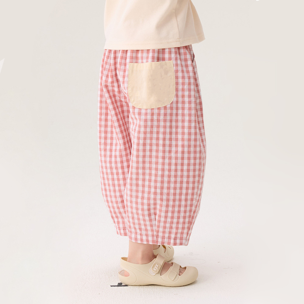 Baby & Kids Embroidered Flowers Plaid Pants