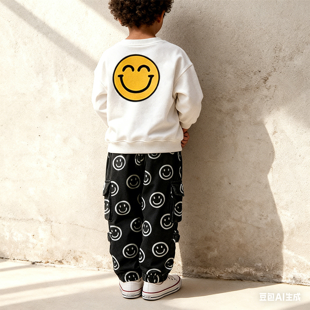 Baby & Kids Smiley White Sweatshirt