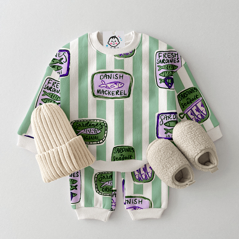 Baby Toddler Sardines Stripe 2-Piece Set