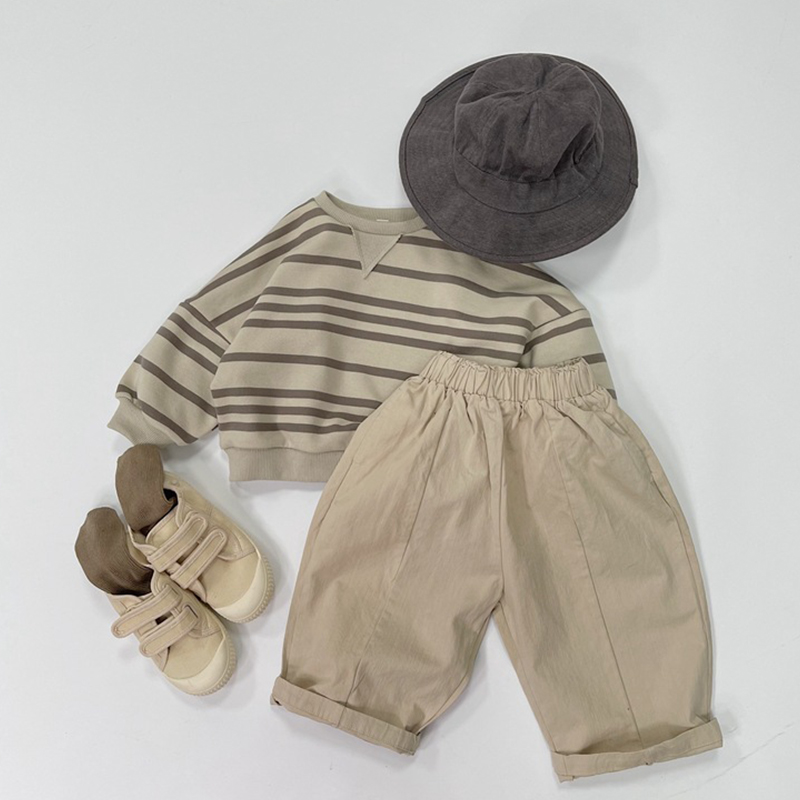 Toddler Casual Striped Loose Comfort Sweatshirt