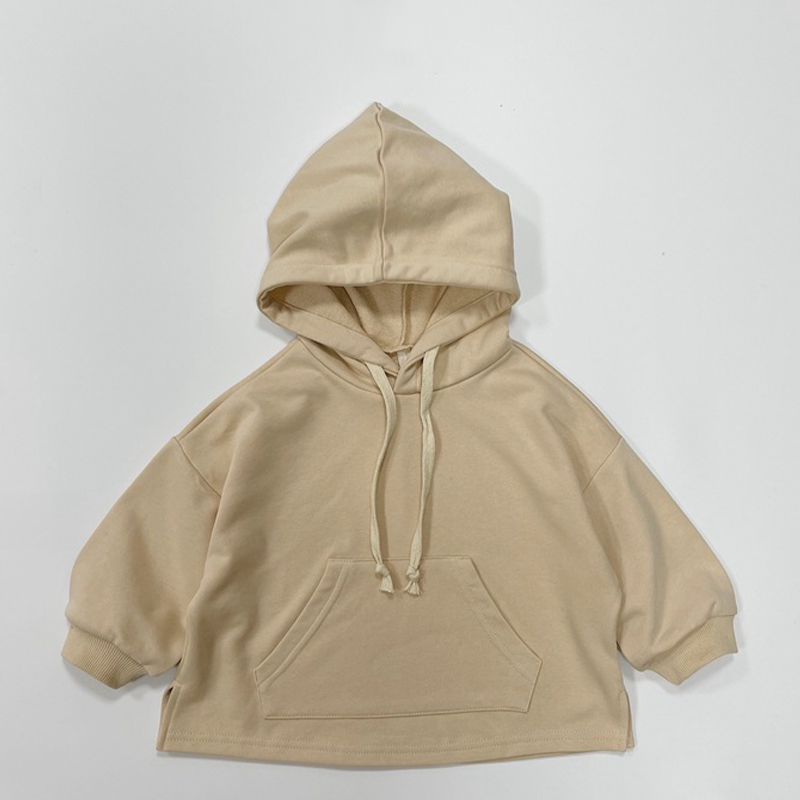 Toddler Casual Pocket Solid Color Hoodie