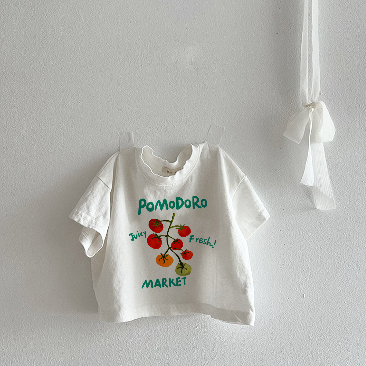 POMODORO Baby Toddler Tomatoes White T-Shirt