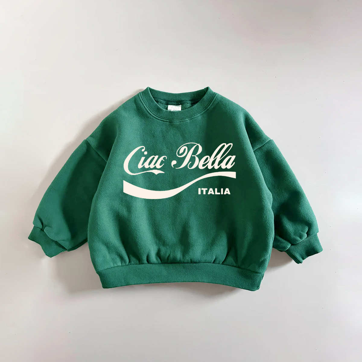 CIAO BELLA Baby Toddler Slogan Green Sweatshirt