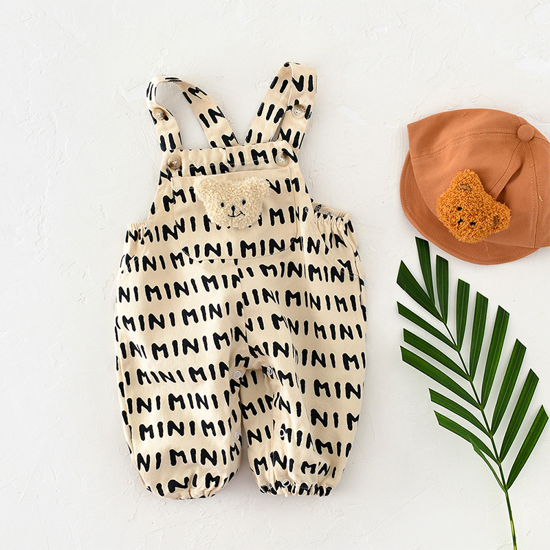 Baby Bear Adjustable Striped Overalls