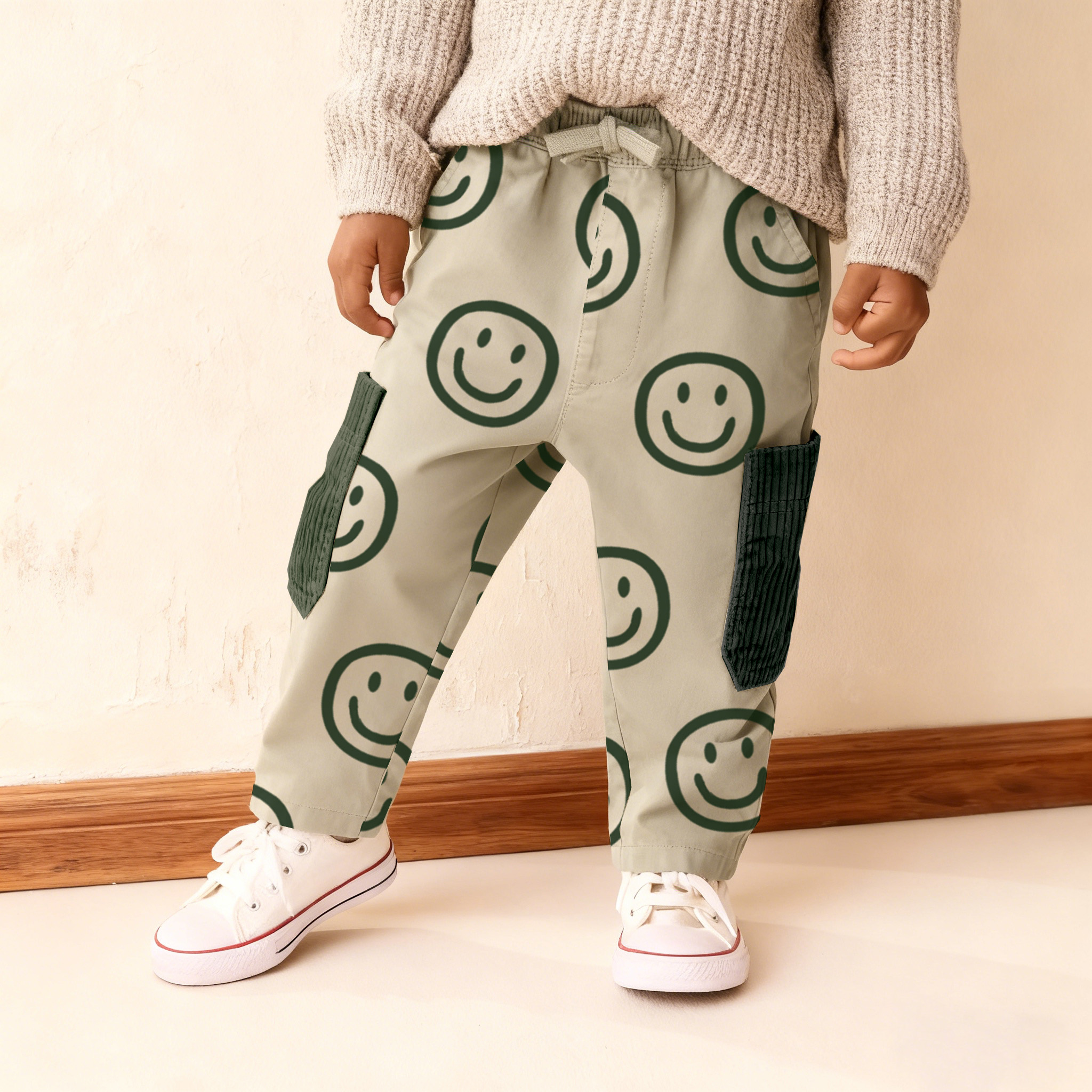 Baby & Kids Smiley Contrasting Pants