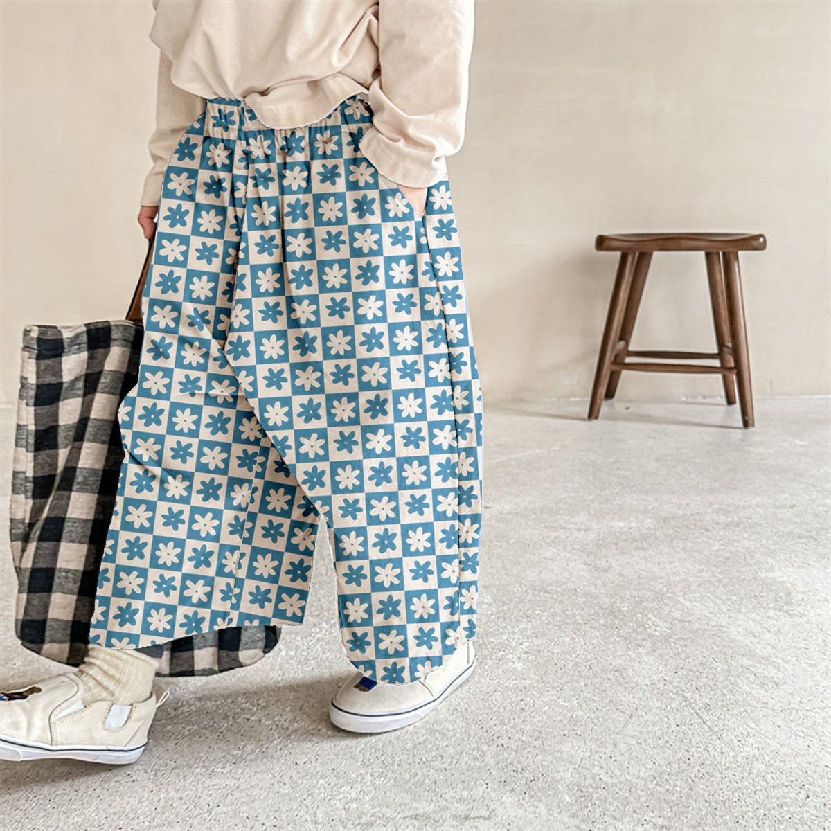 Baby & Kids Flowers Plaid Stripe Pattern Pants