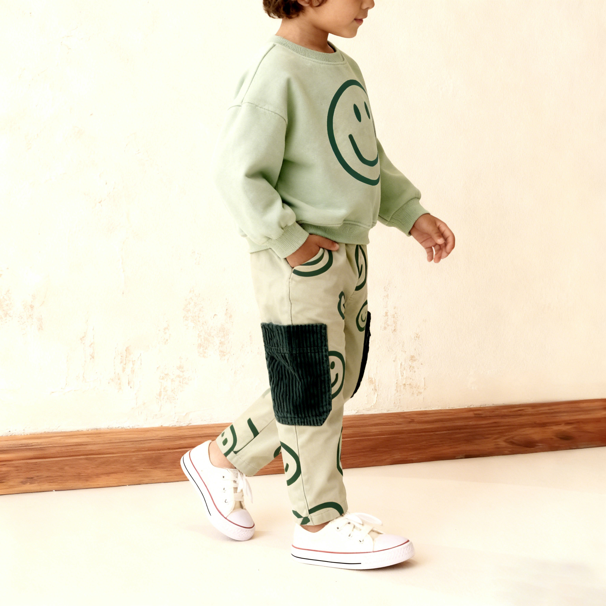 Baby & Kids Smiley Contrasting Pants