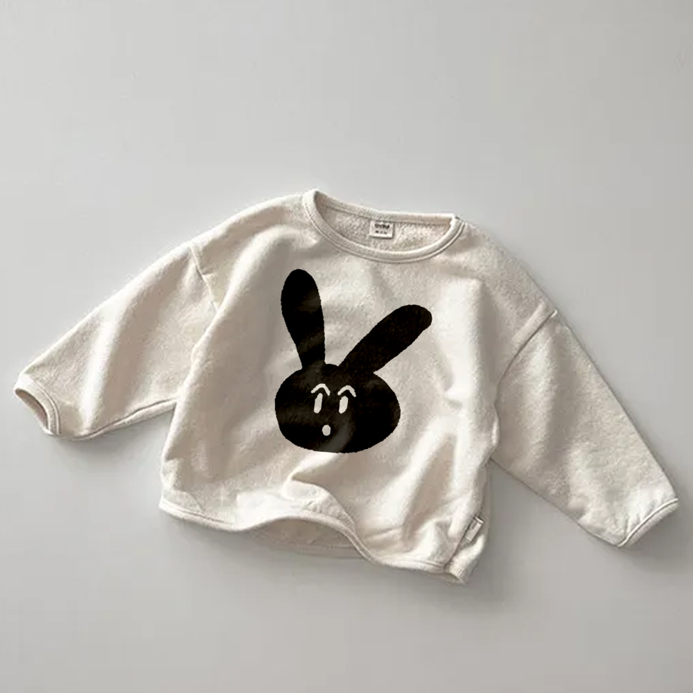 Baby Toddler Rabbit Solid Color Loose T-Shirt