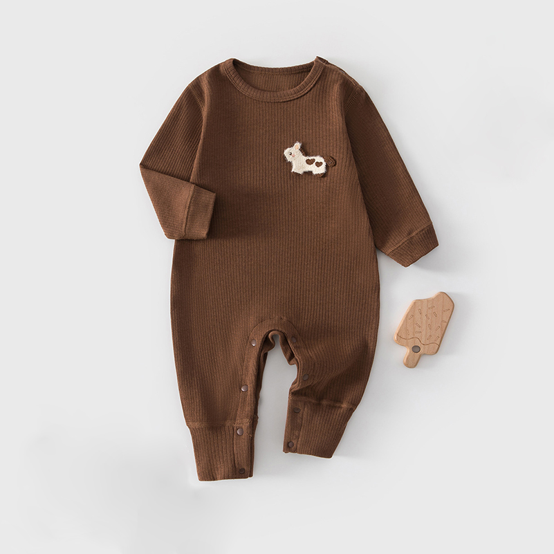 Baby Cartoon Horse Ribbed Romper