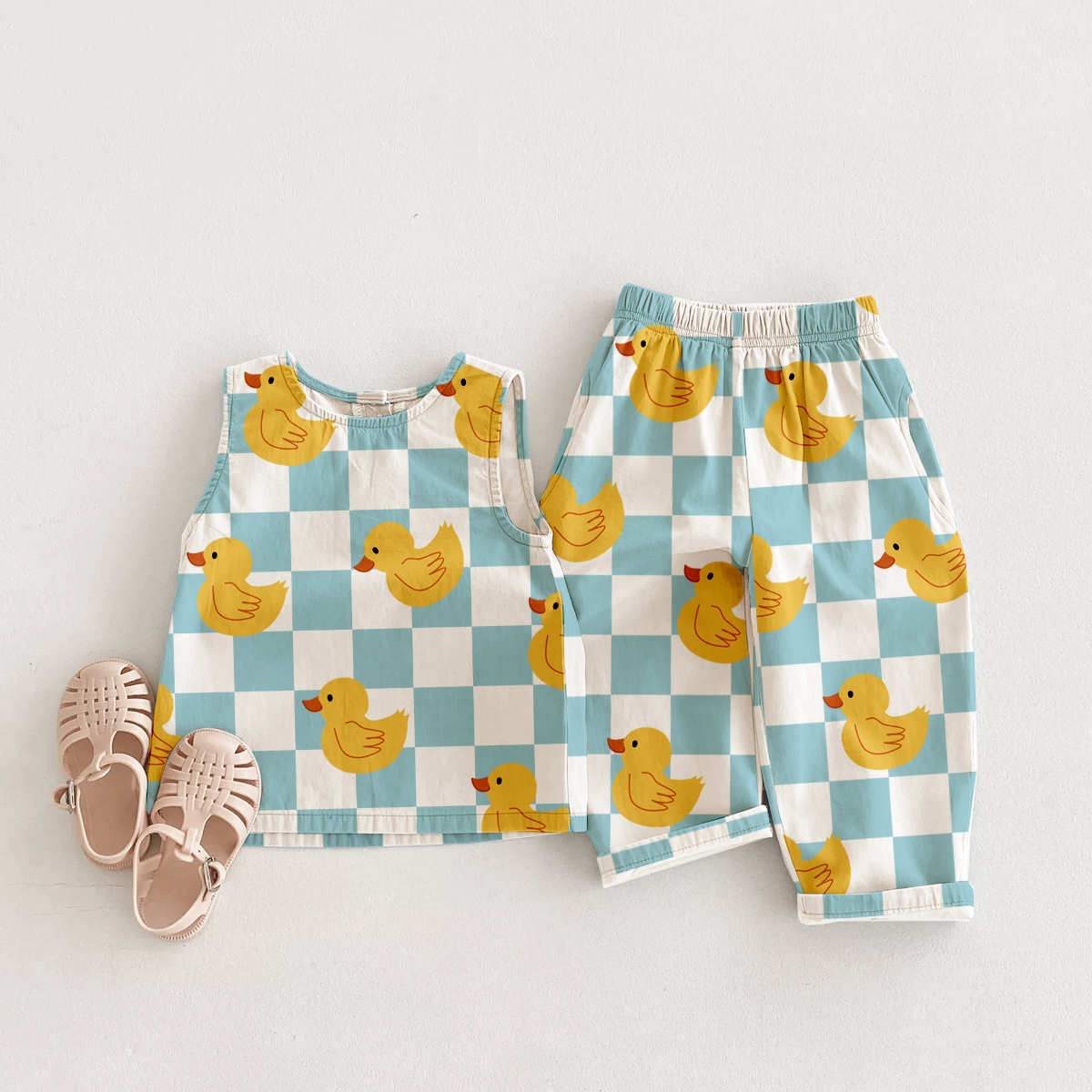 Baby & Kids Duck Plaid 2 Piece Set