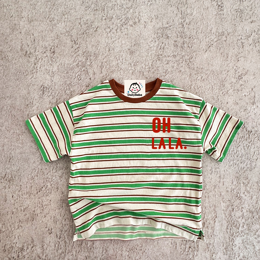OH LALA Baby & Kids Print Stripe T-Shirt (6M-12Y)