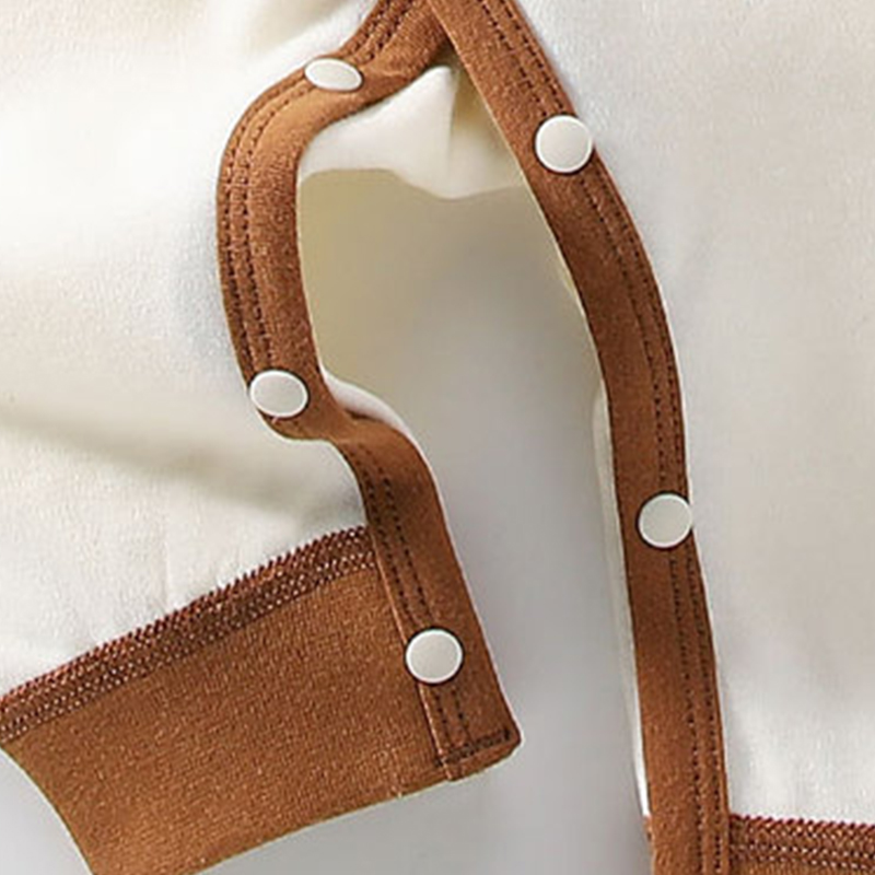 Baby Beige Bear Kimono Romper with Hat