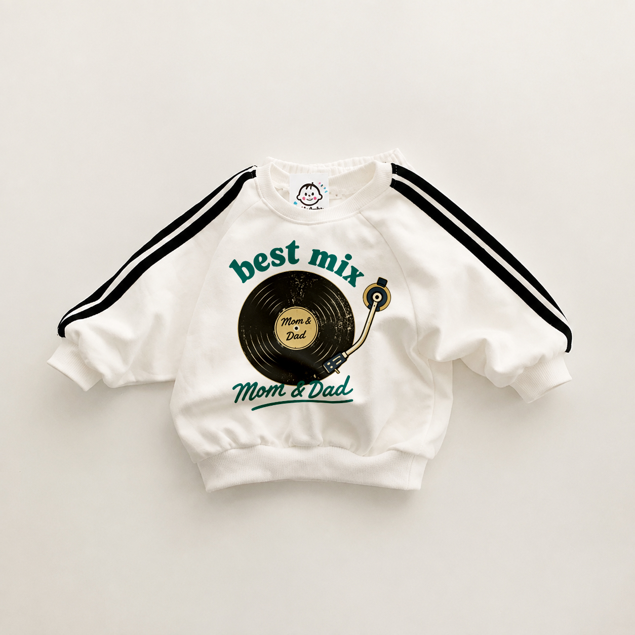 BEST MIX MOM&DAD Baby & Kids Vinyl Records Sweatshirt