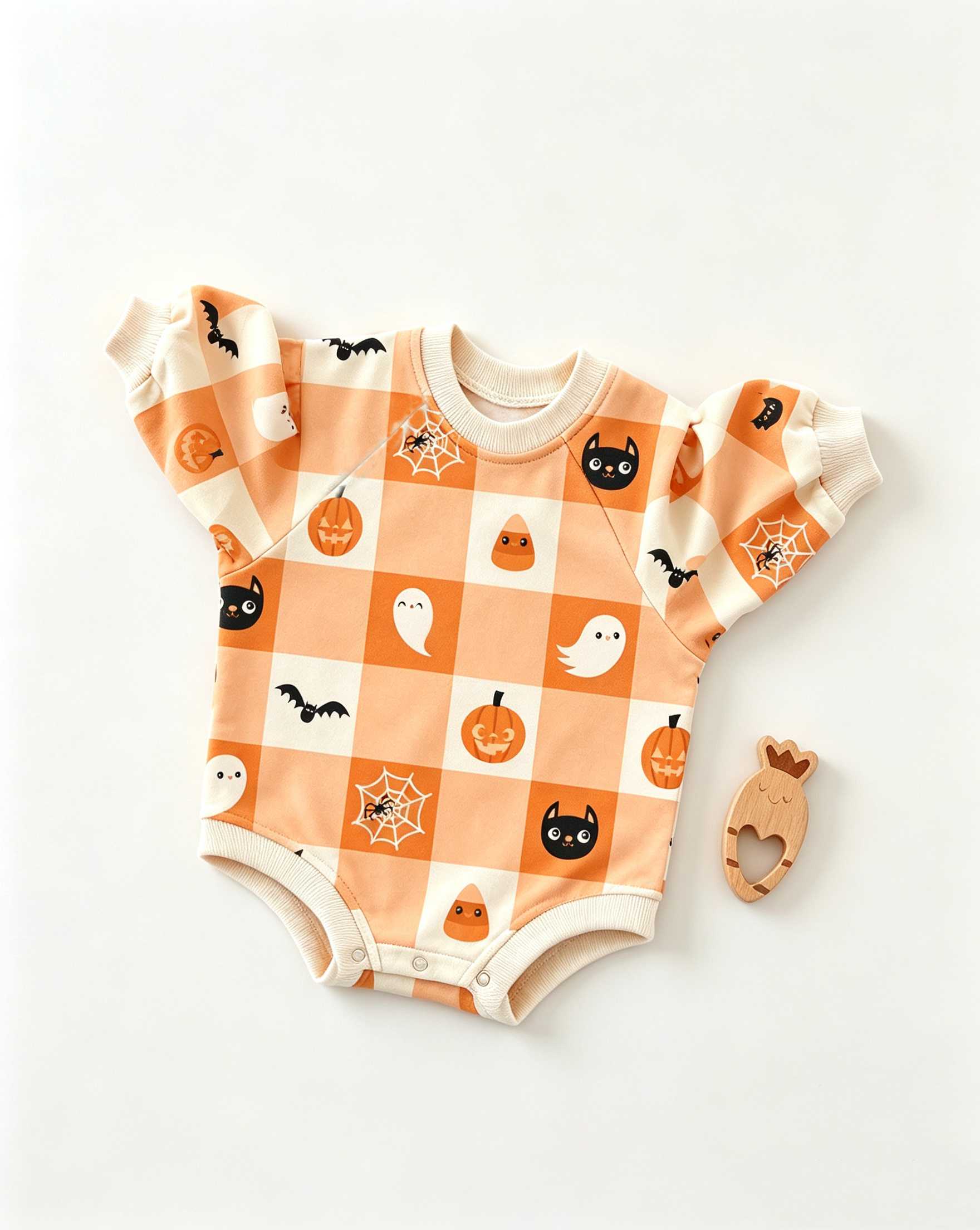 Baby Pumpkin Ghost Bodysuit