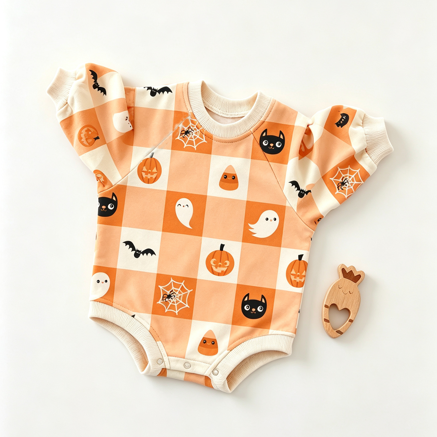 Baby Pumpkin Ghost Bodysuit
