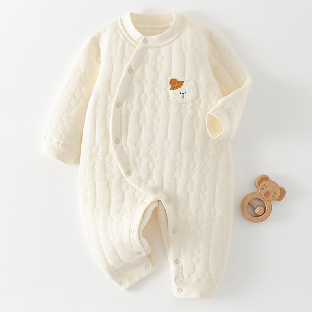 Baby Cute Bear Quilted Romper