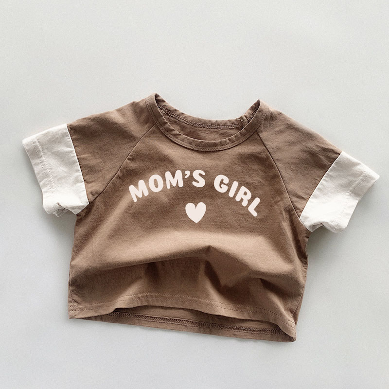 MOMMY'S GIRL Baby & Kids Solid Color Casual T-Shirt