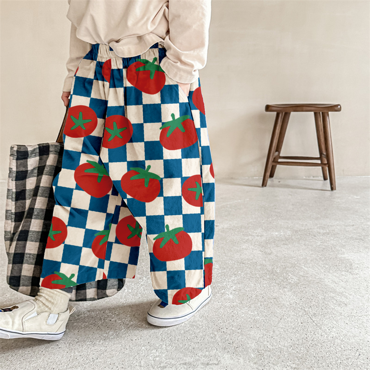 Baby & Kids Tomatoes Plaid Pattern Pants