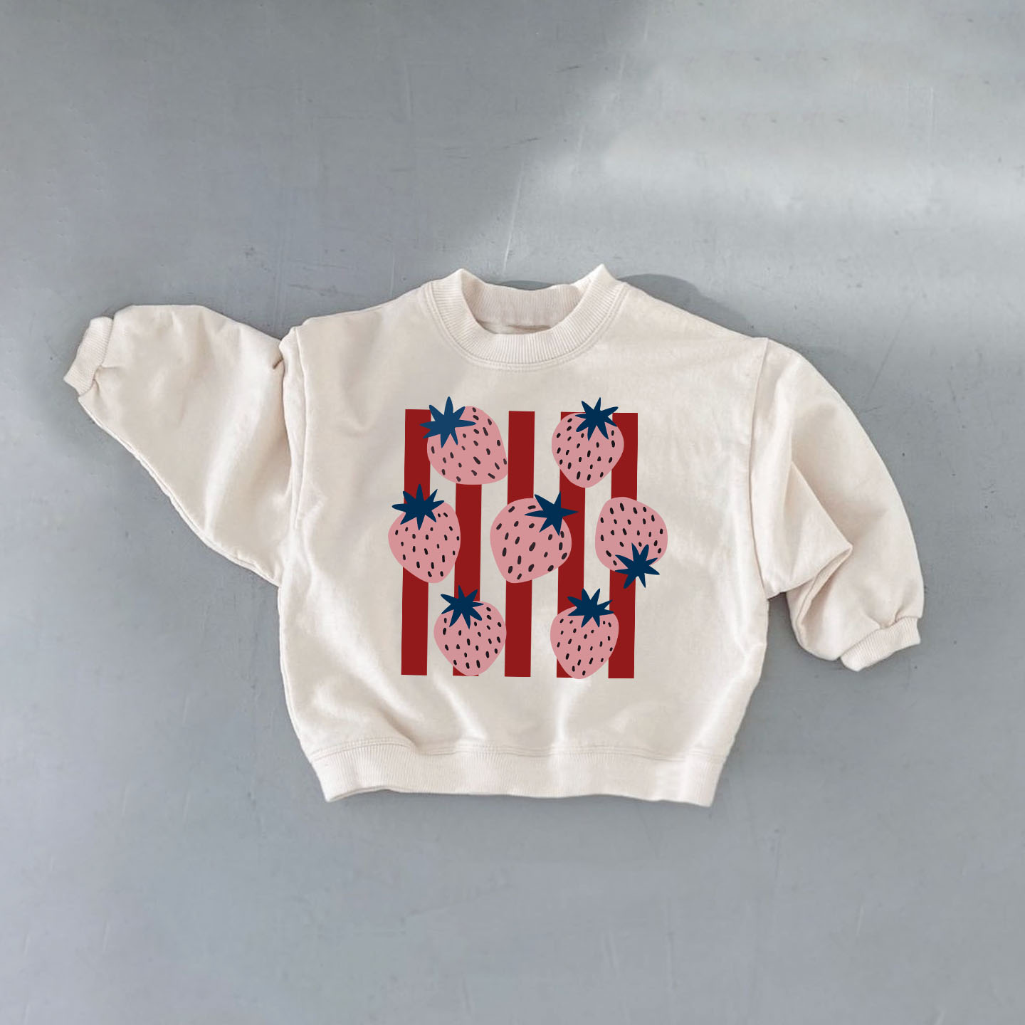 Baby & Kids Strawberry Stripe Sweatshirt