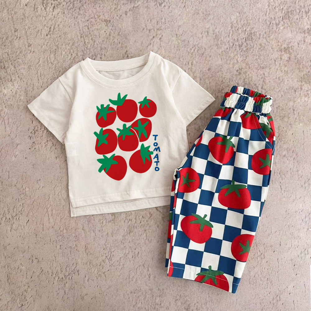 TOMATO Baby & Kids Checkerboard Pattern 2 Piece Set