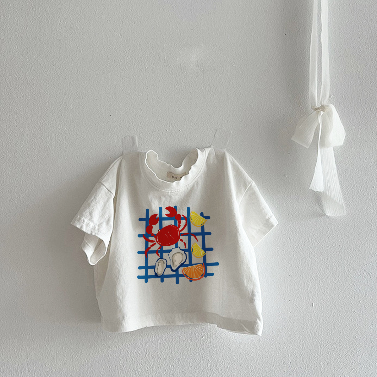 Baby Toddler Seafood BBQ White T-Shirt
