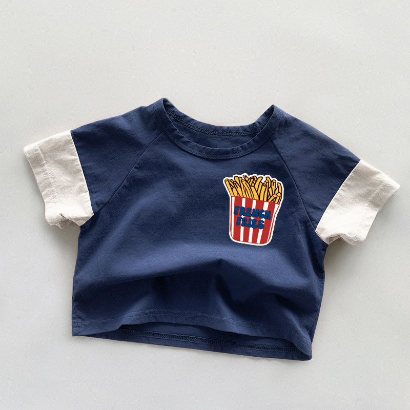 FRENCH Baby & Kids Solid Color Casual T-Shirt