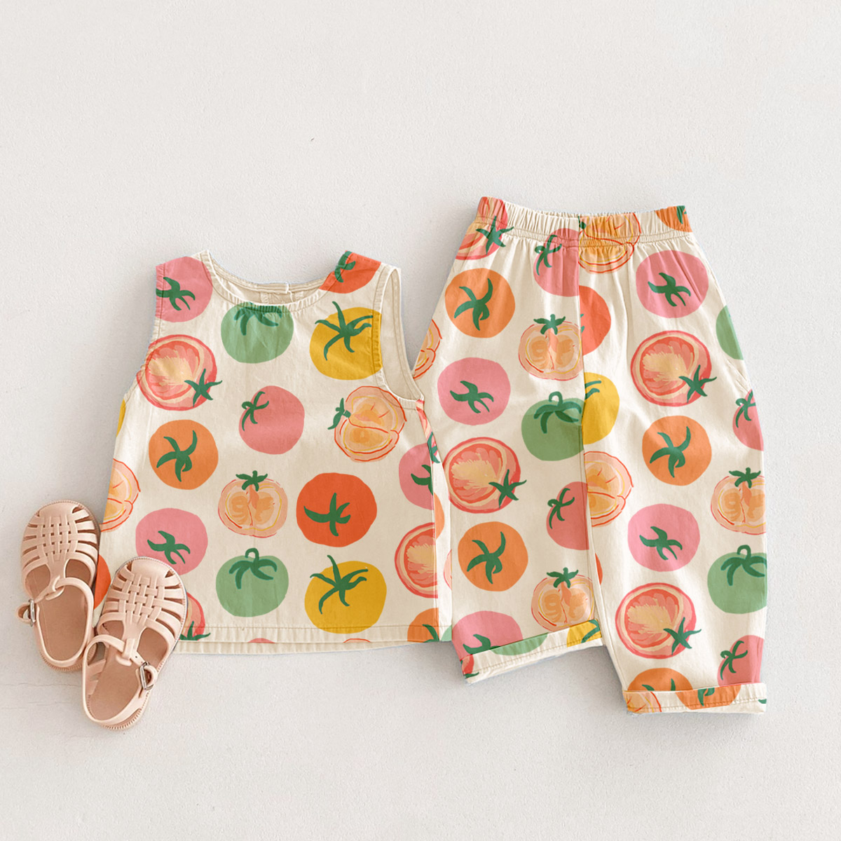 Baby Toddler 2-Piece Colorful Tomatoes Set