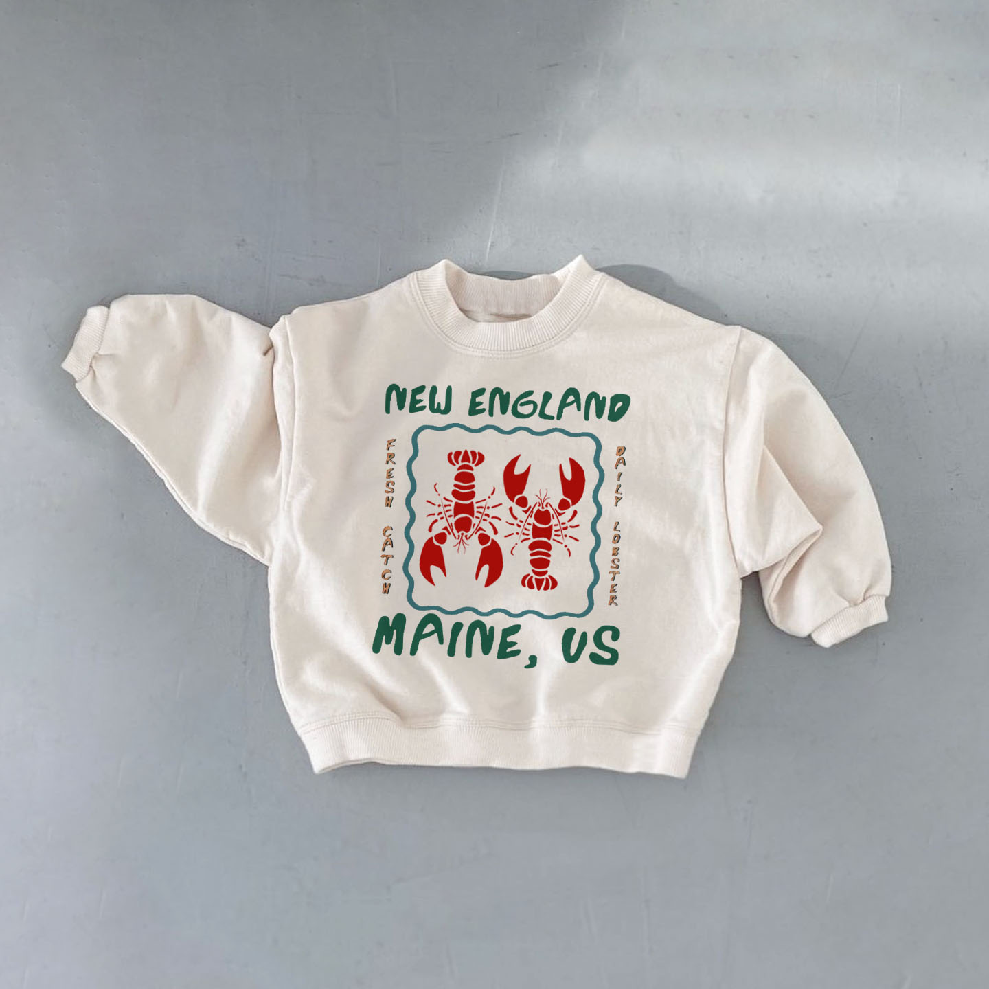 NEW ENGLAND MAINE US Baby Toddler Lobster Sweatshirt